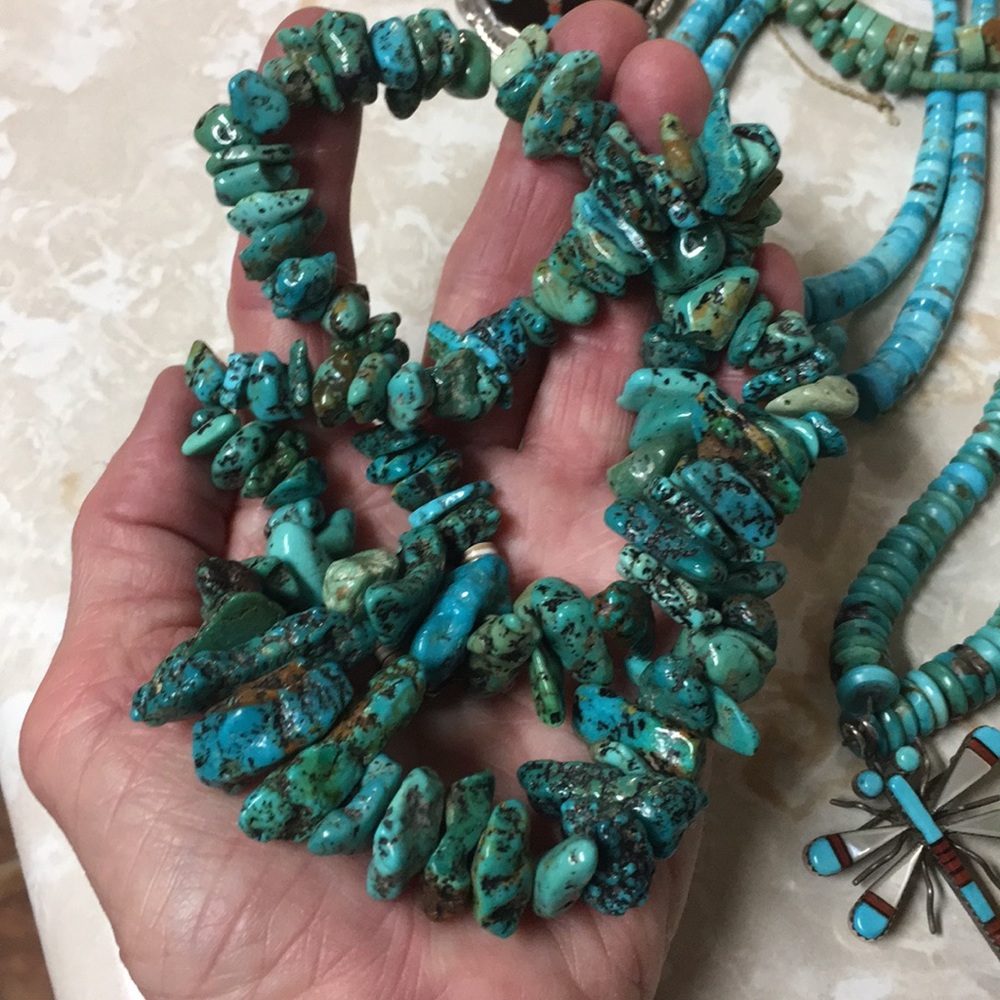 💕1970’s 134 gram authentic TURQUOISE NECKLACE